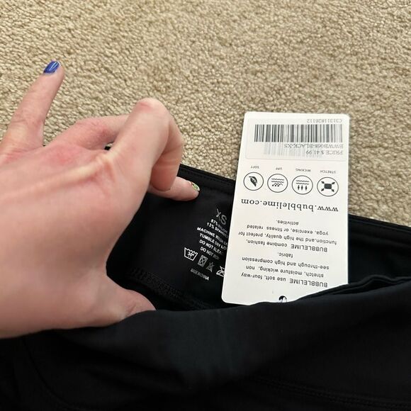 NWT in Plastic Black Straight Legging Stretch Pant XS - Picture 4 of 5